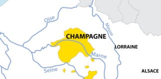 Carte de vins de Champagne