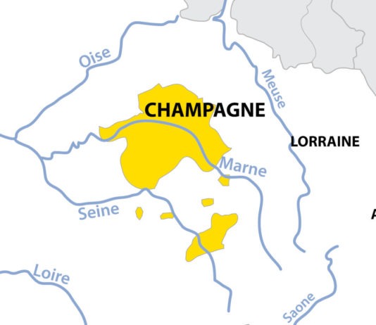 Carte de vins de Champagne