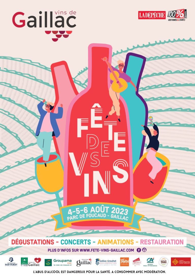 Gaillac FeteDesVins2023 Affiche 768x1086