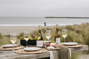 vin plage vacances repas famille