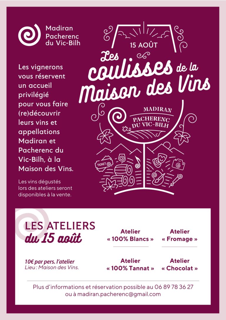 Madiran Les COULISSES de la MAISON des VINS affiche 768x1086